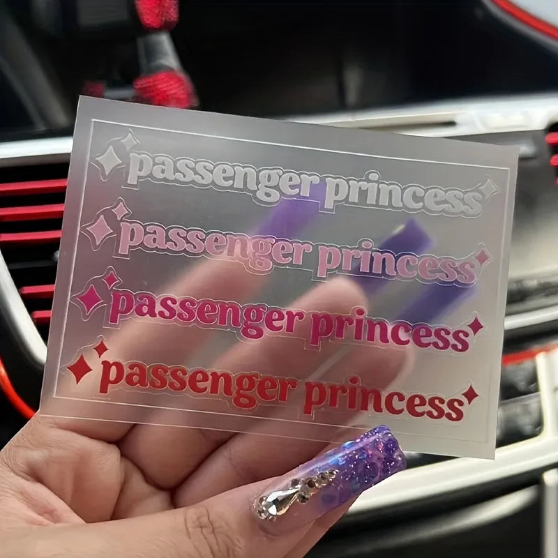 4pcs/set Passenger Princess Car Stickers Funny Creative Stickers For Car Rearview Mirrors