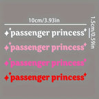 4pcs/set Passenger Princess Car Stickers Funny Creative Stickers For Car Rearview Mirrors