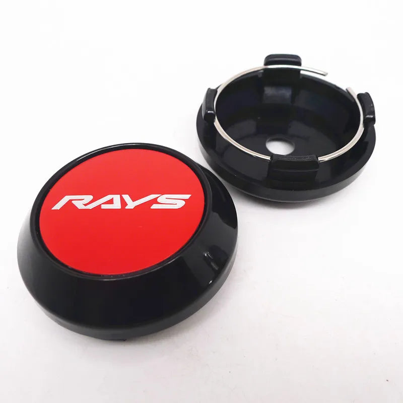 4pcs 64mm 57mm Rays Wheel Center Cap Hub Car Rims Cover Hubcaps Rims Japan Volk Emblem Badge Auto Styling Accessories