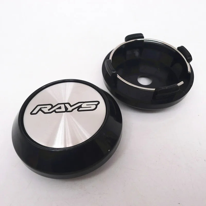 4pcs 64mm 57mm Rays Wheel Center Cap Hub Car Rims Cover Hubcaps Rims Japan Volk Emblem Badge Auto Styling Accessories