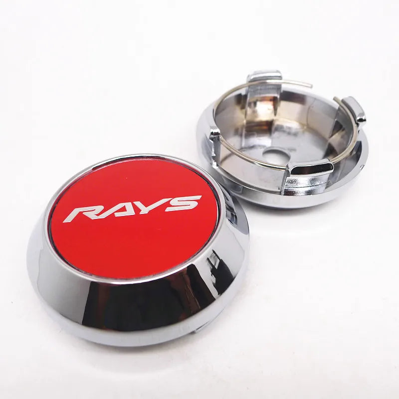 4pcs 64mm 57mm Rays Wheel Center Cap Hub Car Rims Cover Hubcaps Rims Japan Volk Emblem Badge Auto Styling Accessories