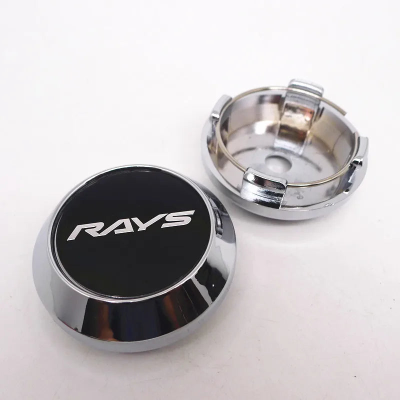 4pcs 64mm 57mm Rays Wheel Center Cap Hub Car Rims Cover Hubcaps Rims Japan Volk Emblem Badge Auto Styling Accessories