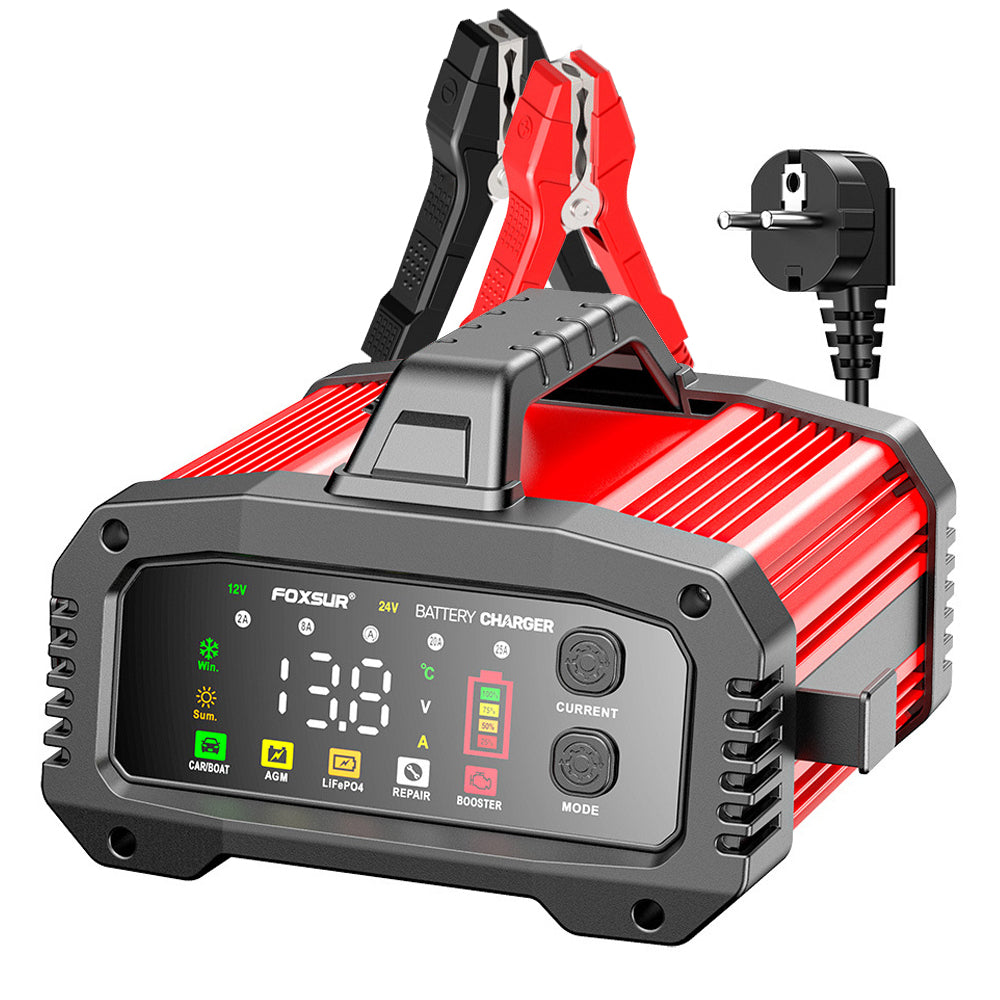 25A/15A Smart Car Battery Charger Car Booster Pulse Repair Portable