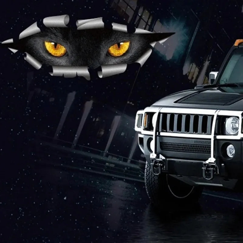 General Waterproof and Sunscreen Cars Stickers 3D Personalized Car Stickers Creative Cat Eye Stickers Car Accesorios Para Auto