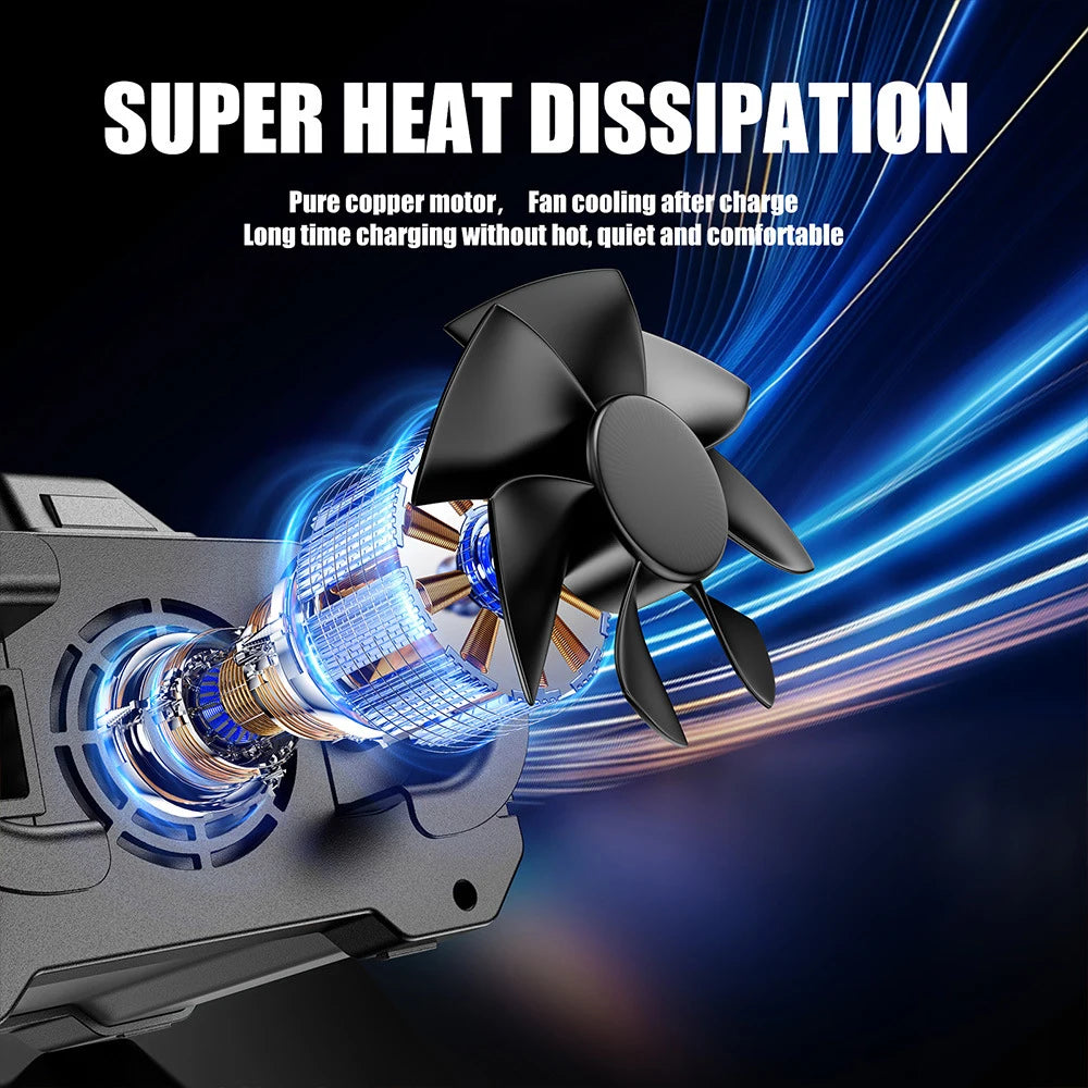 Car Battery Charger 25A/15A Intelligent Pulse Repair for 12V/24V