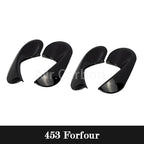 Car Interior Exterior Decoration Protective Cover ABS Black Sticker For Mercedes Smart Fortwo Forfour 453 Modified Accessories