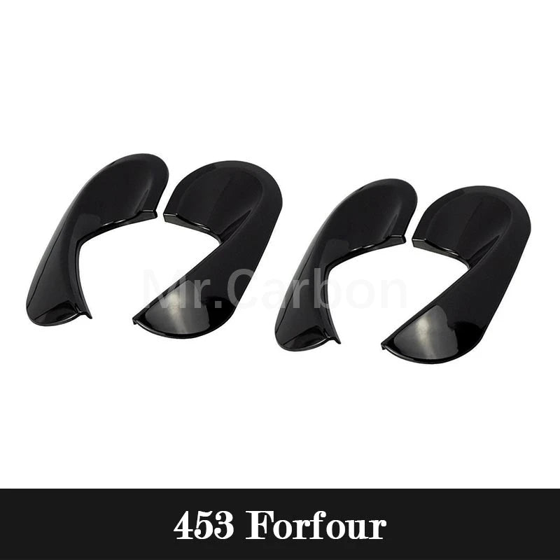 Car Interior Exterior Decoration Protective Cover ABS Black Sticker For Mercedes Smart Fortwo Forfour 453 Modified Accessories