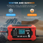 Car Battery Charger 6A 12V Car and Motorcycle Battery Charging Device