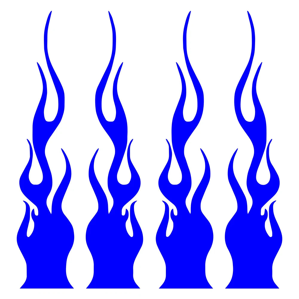4 PCS/SET Car Stickers Flame Decals Rearview Mirror Bumper Body Scratch Decoration Motorcycle Skateboard Helmet Stickers