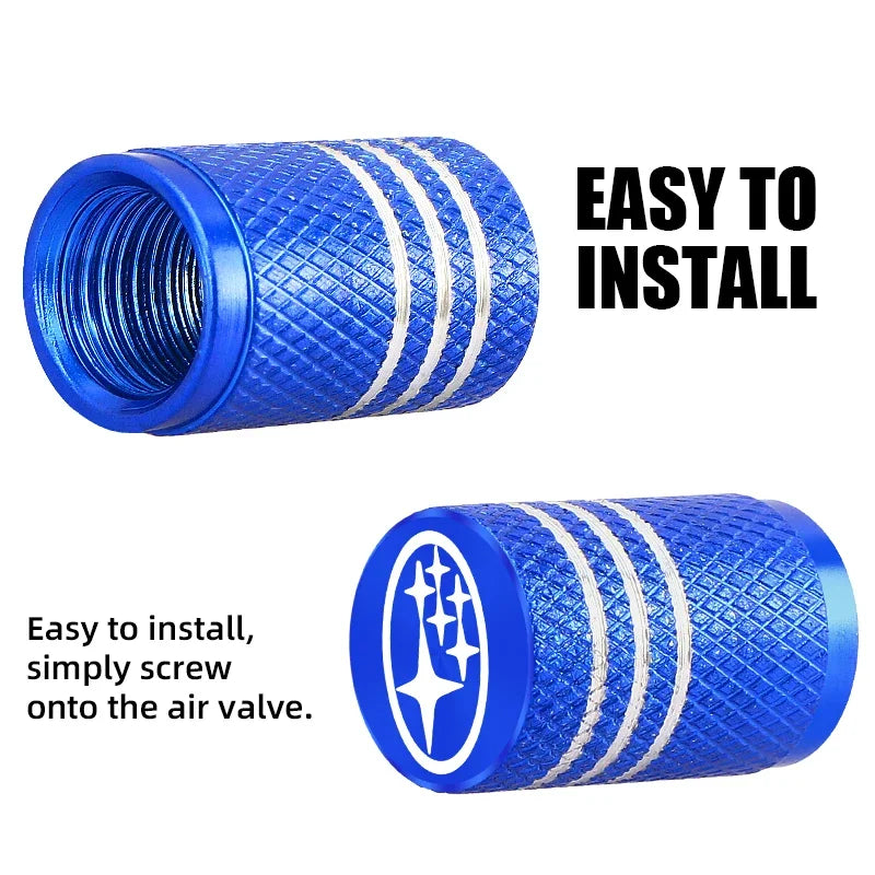 5pcs Auto Accessories for Subaru Forester Impreza Legacy Outback WRX STI Car Tire Valve Cap Wheel Tyre Rim Stem Covers