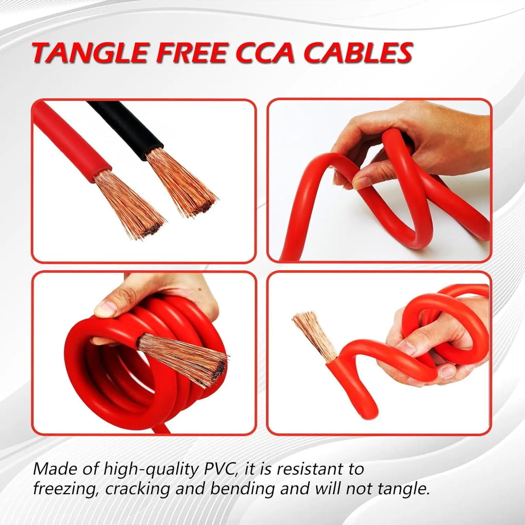 Jumper Cables for Car Battery, Heavy Duty Automotive Booster Cables