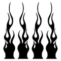 4 PCS/SET Car Stickers Flame Decals Rearview Mirror Bumper Body Scratch Decoration Motorcycle Skateboard Helmet Stickers