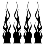 4 PCS/SET Car Stickers Flame Decals Rearview Mirror Bumper Body Scratch Decoration Motorcycle Skateboard Helmet Stickers