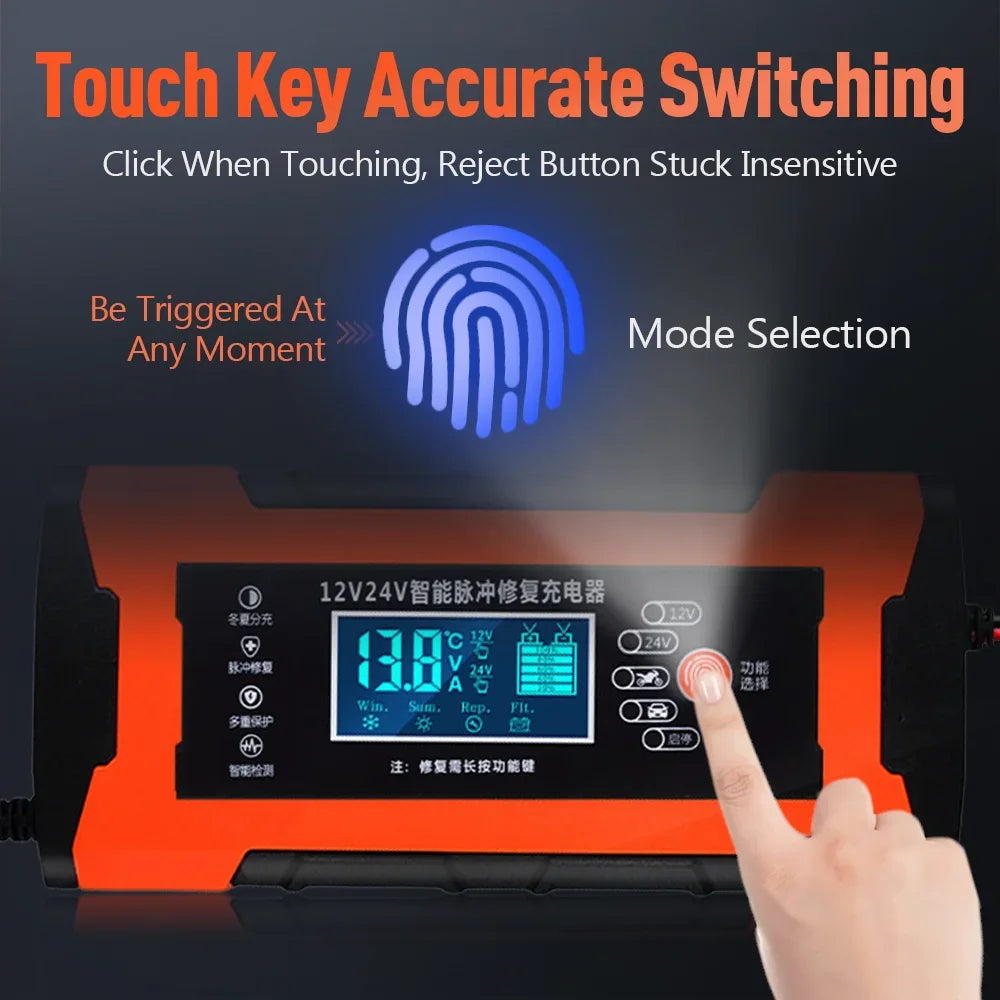 Car Battery Charger 10A 12V Automotive Battery Charger 24V 5A