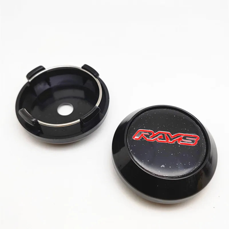 4pcs 64mm 57mm Rays Wheel Center Cap Hub Car Rims Cover Hubcaps Rims Japan Volk Emblem Badge Auto Styling Accessories