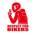 Car Stickers 3D Respect for Bikers Waterproof Removable Motorcycle Reflective Sticker Decor Car Rear Windshield Car Accessories