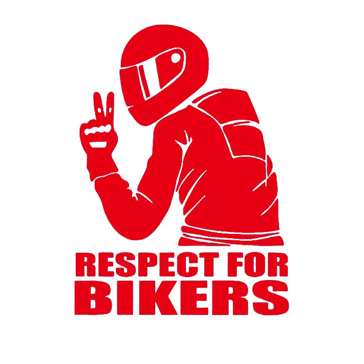 Car Stickers 3D Respect for Bikers Waterproof Removable Motorcycle Reflective Sticker Decor Car Rear Windshield Car Accessories