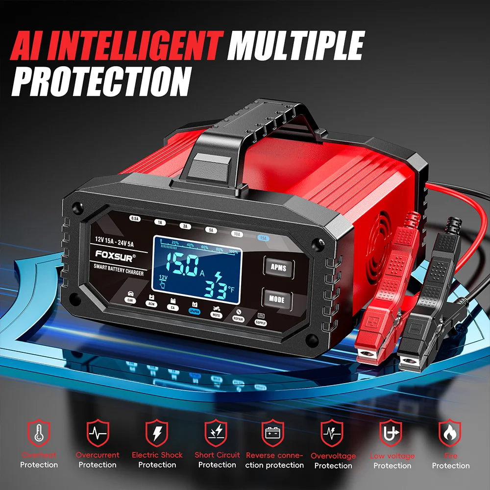 15A 12V 24V 5A Car Battery Charger