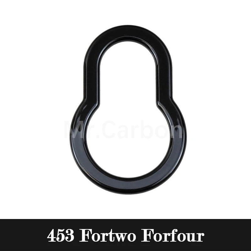 Car Interior Exterior Decoration Protective Cover ABS Black Sticker For Mercedes Smart Fortwo Forfour 453 Modified Accessories