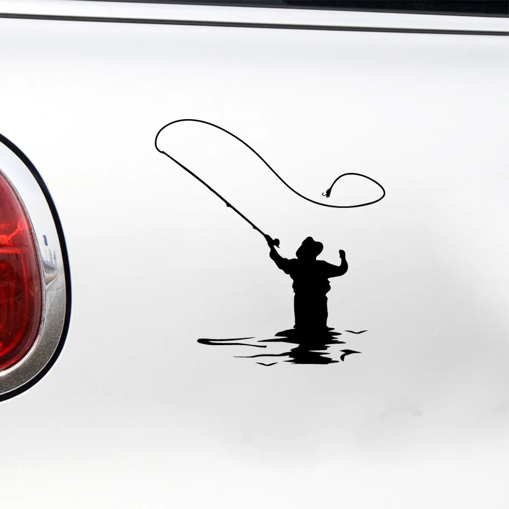 Fishing sticker vinyl Car Stickers Funny Car-Styling For Rear view Mirror Car Head car Windows car Accessories decoration