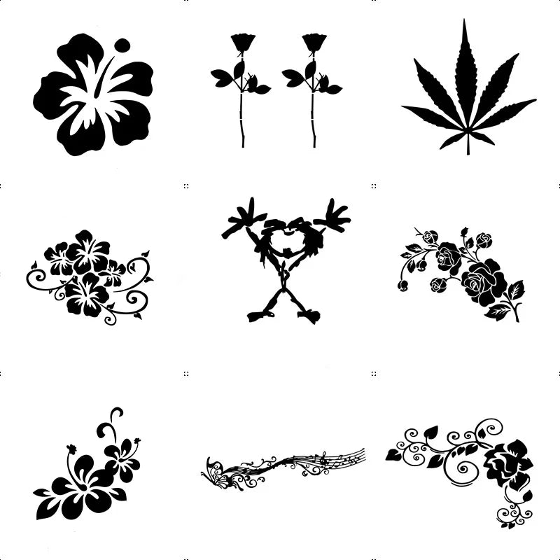 Creative flowers car stickers personalized fun stickers. Car window decoration vinyl motorcycle accessories stickers