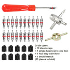Car Bicycle Slotted Handle Tire Valve Stem Core Remover Screwdriver Tire Repair Install Tool Kit Auto Motorcycle Accessories