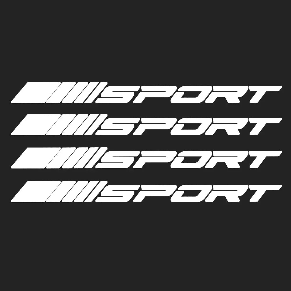 Fashion 4pc Car Stickers Wheels Rims Sport Racing DIY Stripes Decorative Stickers Emblem Car Styling Car SUV Truck Accessories