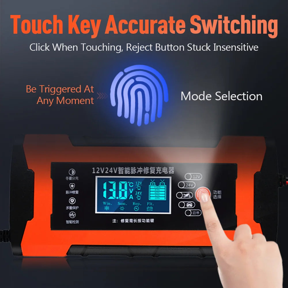 Car Battery Charger 10A 12V Automotive Battery Charger 24V 5A