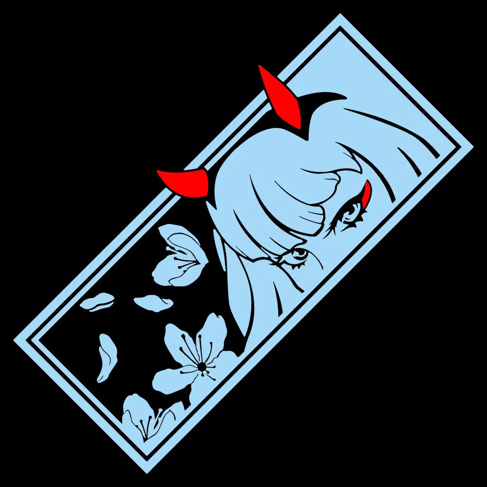 Anime Car Stickers for Bumper JDM Vinyl Decals Cute Girl Design Waterproof Holographic Auto Sticker Exterior Decor Accessories