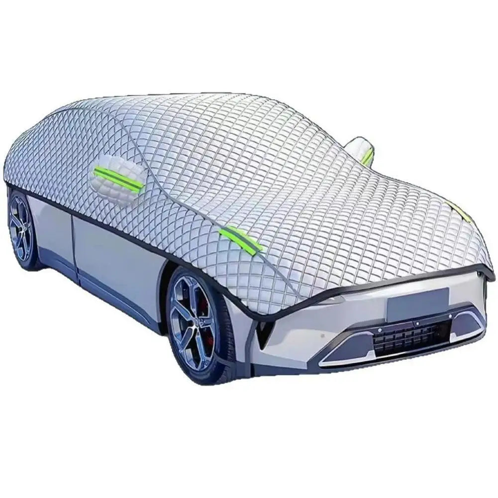 Universal Car Outdoor Cover Four Seasons Exterior Half Sunshades Covers  Anti-frost  Sun Protection Snow Proof Car Covers