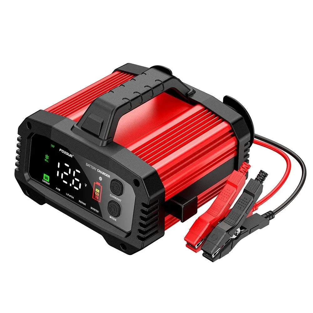 Portable 25A/15A Smart Car Battery Charger