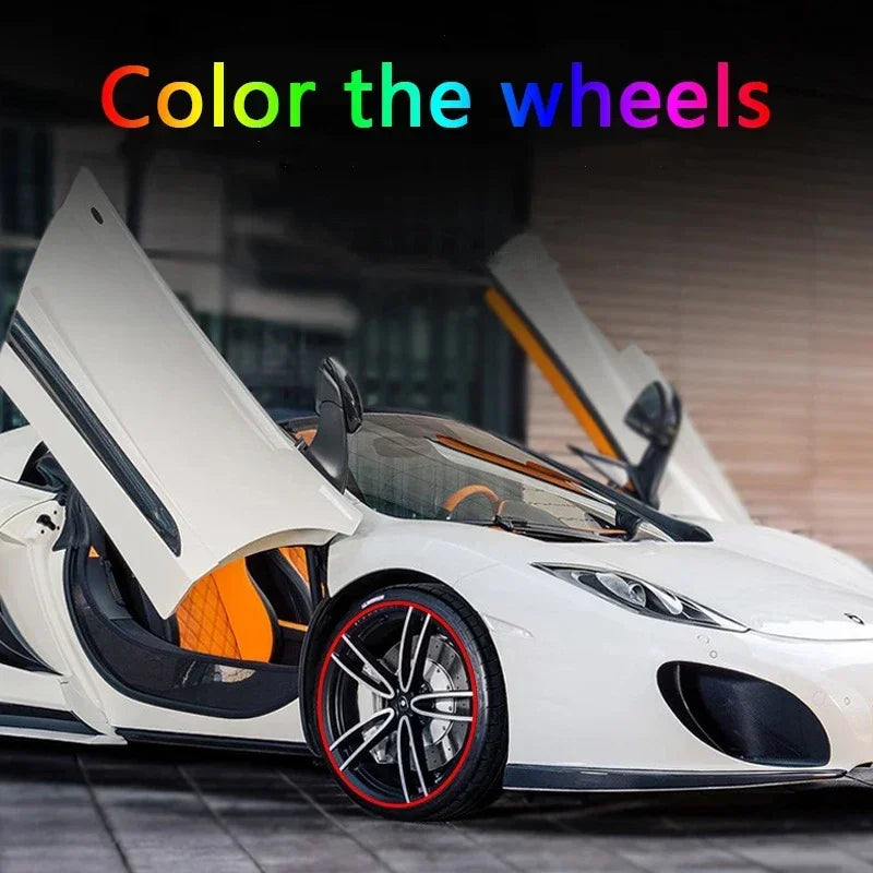 8M/ Roll Rim Blades Car Vehicle Color Wheel Rims Protectors Decor Strip Tire Guard Line Rubber Mounding Trim Tire Guard Line