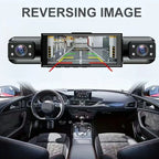 Dash Cam with Rear View Camera 1080P 170° Wide Angle 4 Channel Car Dashboard Camera