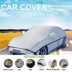 Universal Car Outdoor Cover Four Seasons Exterior Half Sunshades Covers  Anti-frost  Sun Protection Snow Proof Car Covers