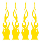 4 PCS/SET Car Stickers Flame Decals Rearview Mirror Bumper Body Scratch Decoration Motorcycle Skateboard Helmet Stickers