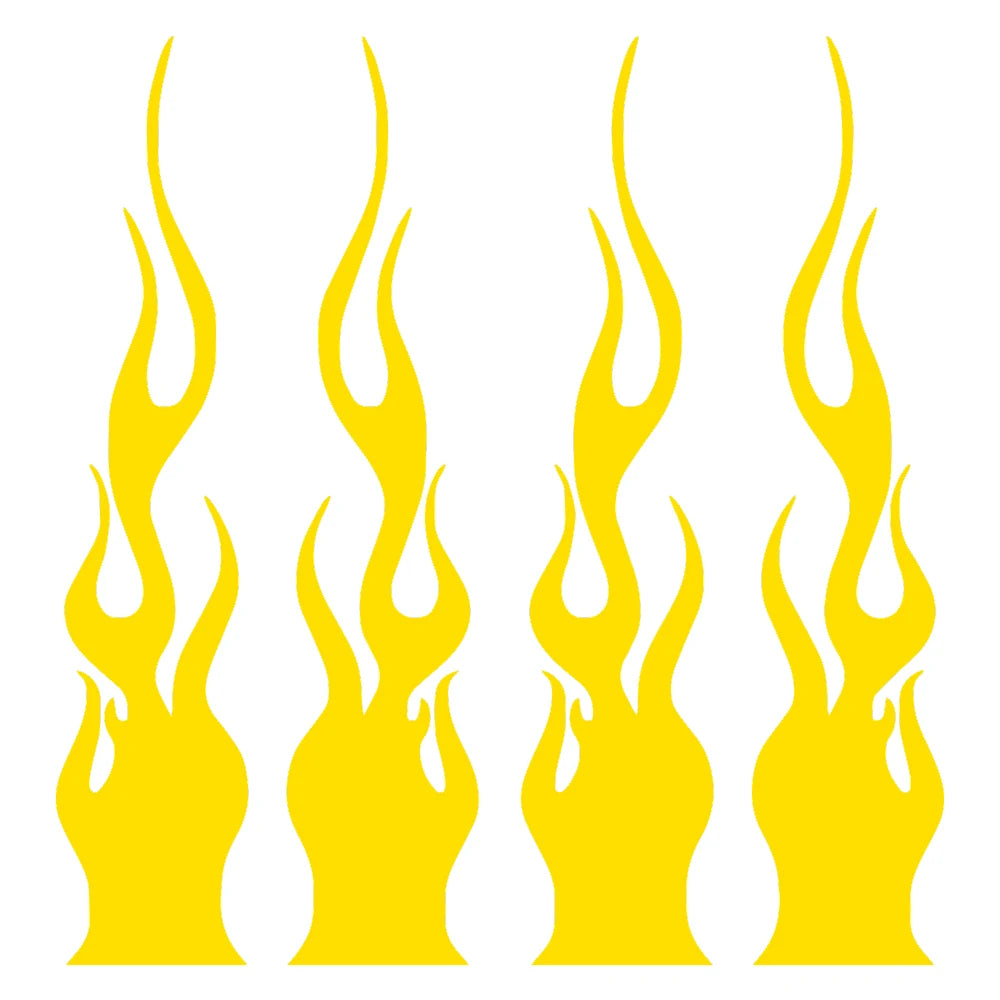 4 PCS/SET Car Stickers Flame Decals Rearview Mirror Bumper Body Scratch Decoration Motorcycle Skateboard Helmet Stickers