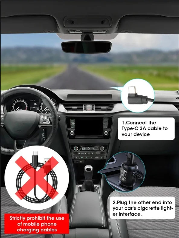 Dash Cam 4K UHD Recording Car Camera DVR Night Vision Video Recorder Built-In Wi-Fi