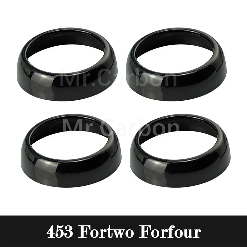 Car Interior Exterior Decoration Protective Cover ABS Black Sticker For Mercedes Smart Fortwo Forfour 453 Modified Accessories