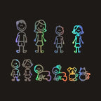 Car Stickers Interesting Family Covering The Body of Fashion Styling Decals Cartoon Creativity Personality PVC,20cm*15cm