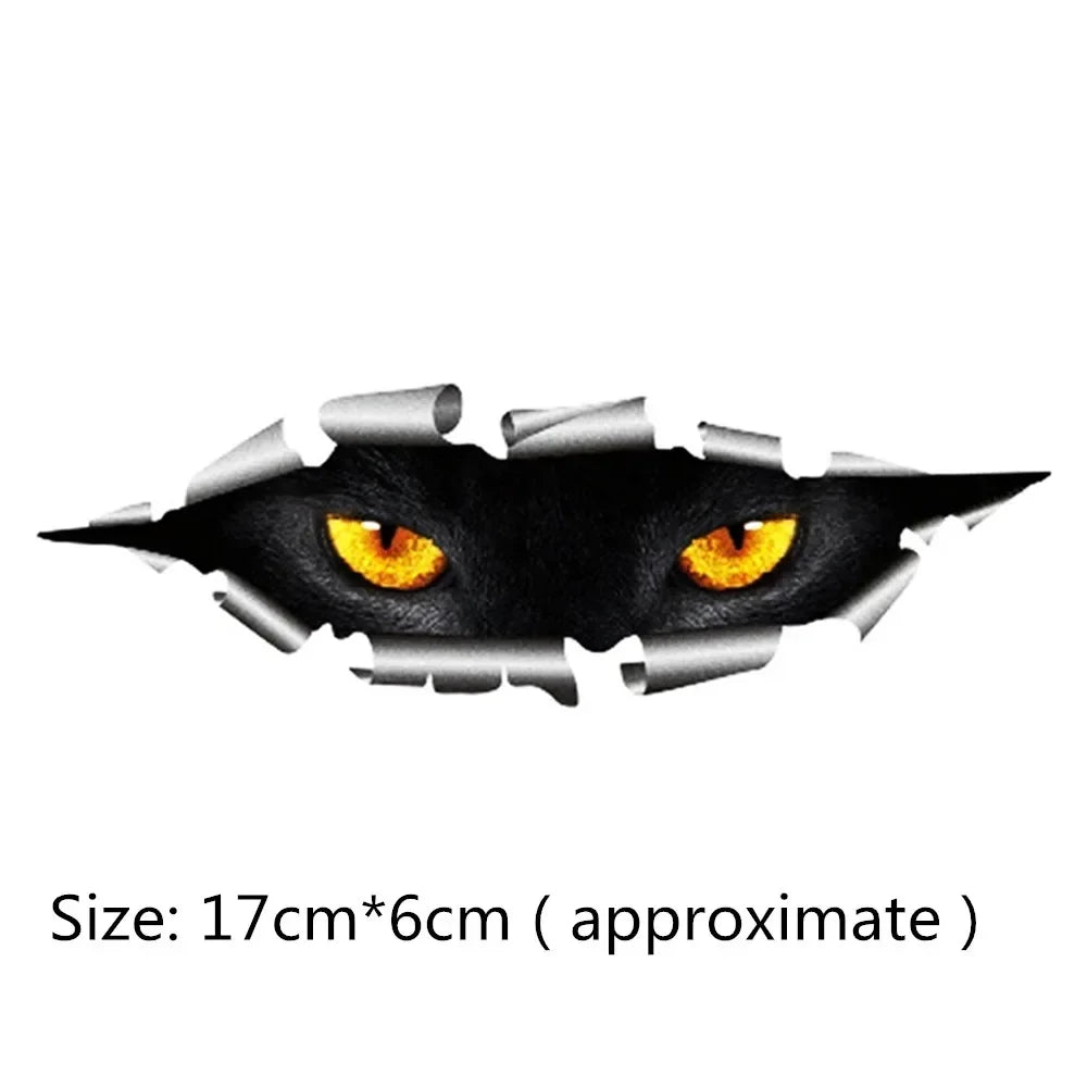 General Waterproof and Sunscreen Cars Stickers 3D Personalized Car Stickers Creative Cat Eye Stickers Car Accesorios Para Auto