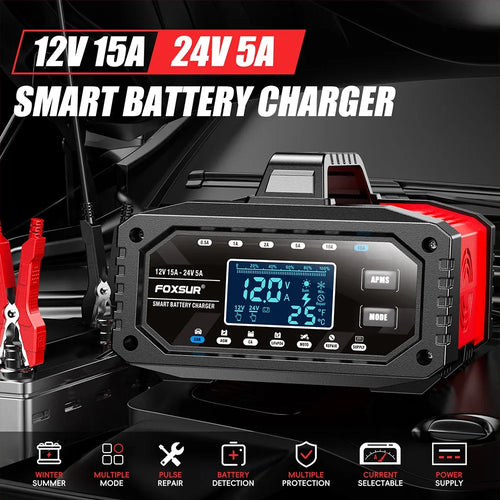 15A 12V 24V 5A Car Battery Charger