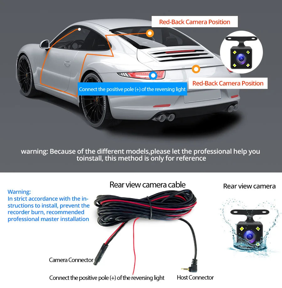 Dash Cam Camera Car HD 1080P Touch Night Vision Video Recorder