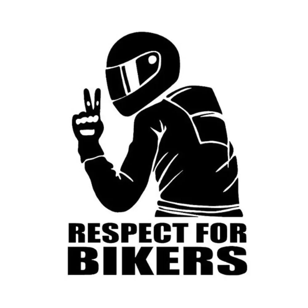 Car Stickers 3D Respect for Bikers Waterproof Removable Motorcycle Reflective Sticker Decor Car Rear Windshield Car Accessories