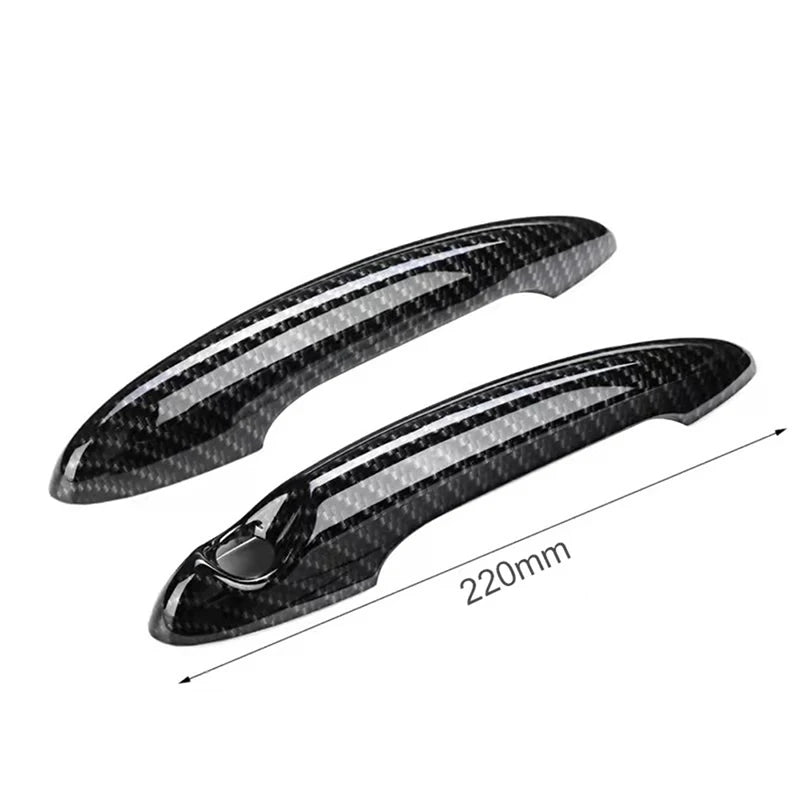 Car Exterior Door Handle Covers For Mini Coupe R58 2011 2012 2013 2014 2015 2 Door Model Carbon Fiber Look Black Accessories