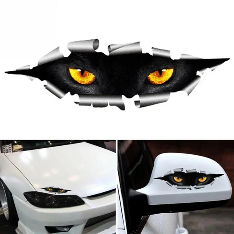General Waterproof and Sunscreen Cars Stickers 3D Personalized Car Stickers Creative Cat Eye Stickers Car Accesorios Para Auto