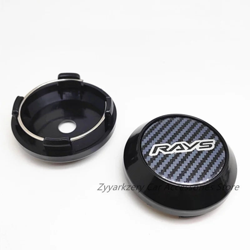 4pcs 64mm 57mm Rays Wheel Center Cap Hub Car Rims Cover Hubcaps Rims Japan Volk Emblem Badge Auto Styling Accessories