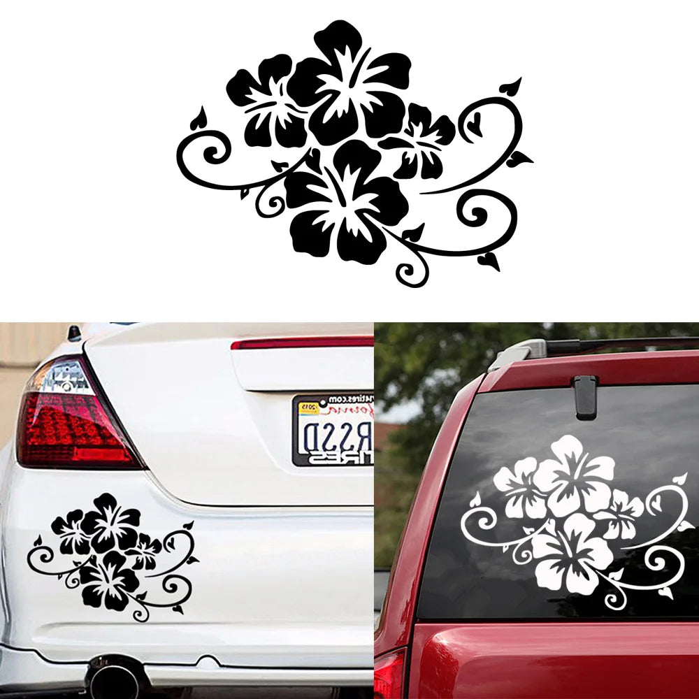 Creative flowers car stickers personalized fun stickers. Car window decoration vinyl motorcycle accessories stickers