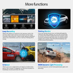 Dash Cam 4K UHD Recording Car Camera DVR Night Vision Video Recorder Built-In Wi-Fi