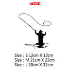 Fishing sticker vinyl Car Stickers Funny Car-Styling For Rear view Mirror Car Head car Windows car Accessories decoration