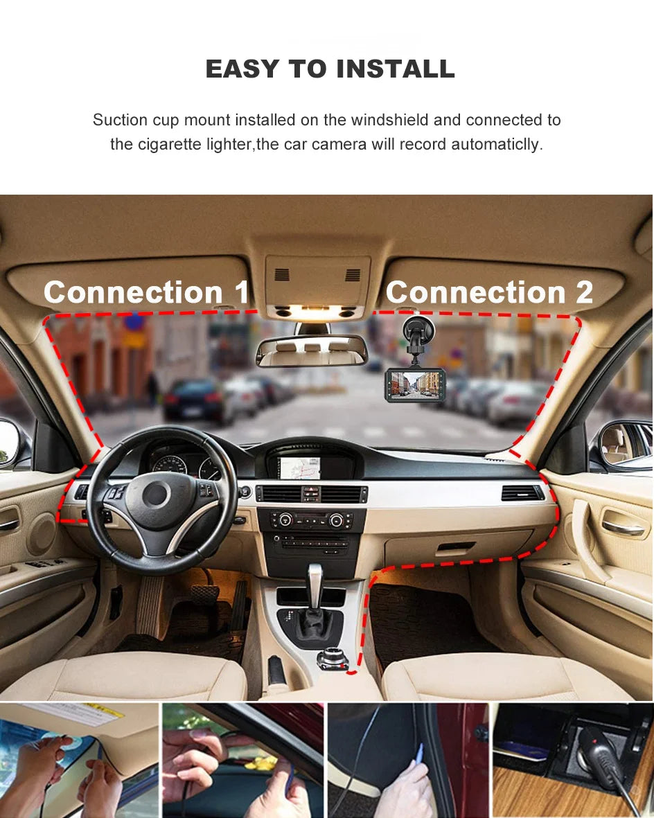 Dash Cam Camera Car HD 1080P Touch Night Vision Video Recorder